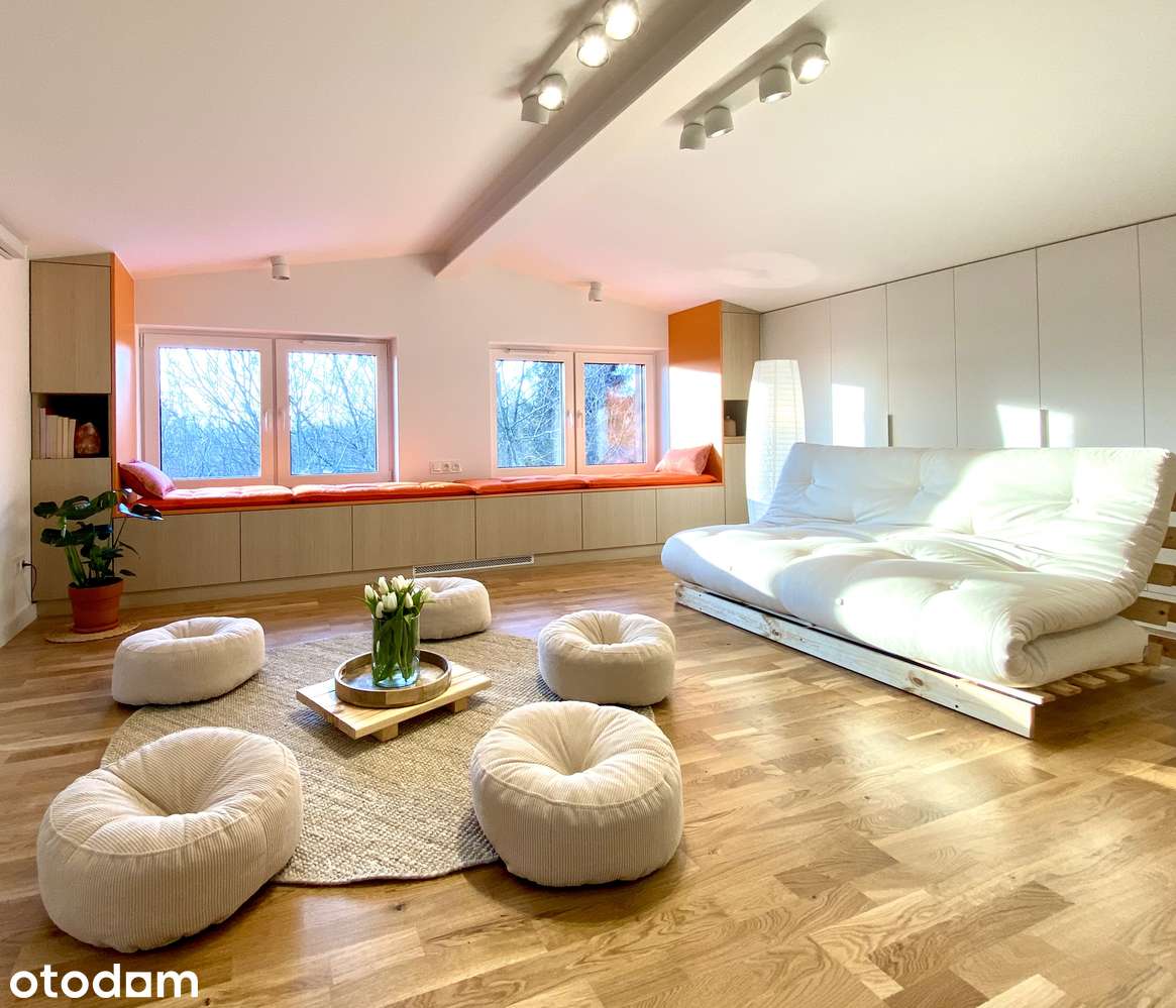 na PODDASZU nowe | z widokiem na ZIELEŃ | w stylu BOHO | Nowe Sady 53