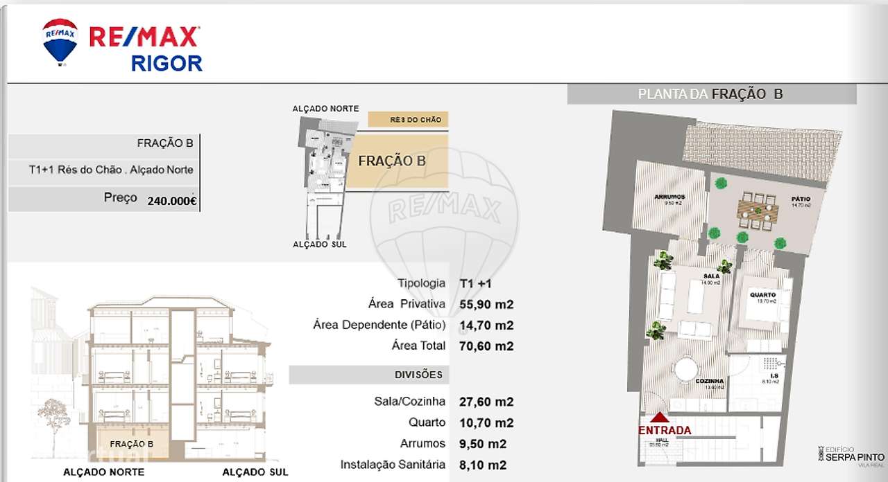 Apartamento T1 para venda