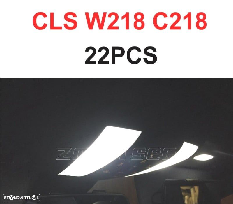 KIT COMPLETO DE 26 LÂMPADAS LED INTERIOR PARA MERCEDES CLASE S W221 S250 S280 S300 S320 S350 S400 S - 5