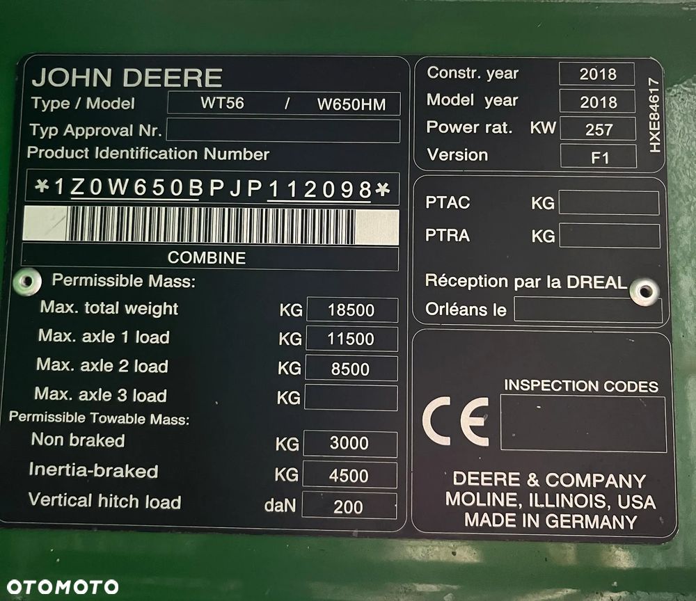 John Deere W650 HillMaster - 7