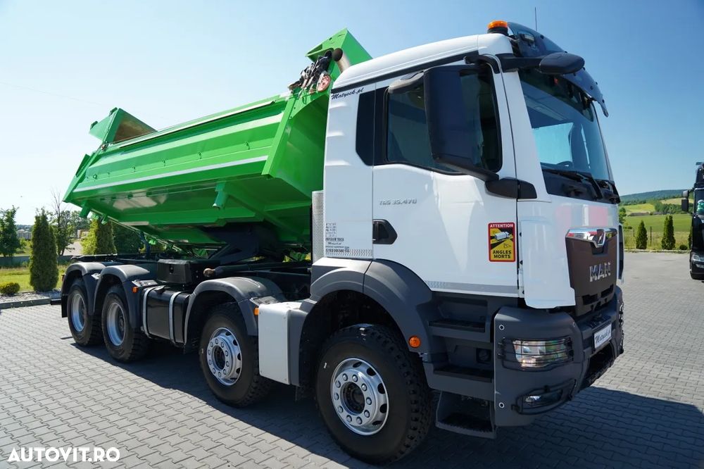 MAN TGS 35.470 / 8x4 / BASCULATOR 2 LATE / HIDROCLAPA / HIDRODORTA / BORDMATIK / ANVELOPE 100% / NAVI RIO / EURO 6 - 8