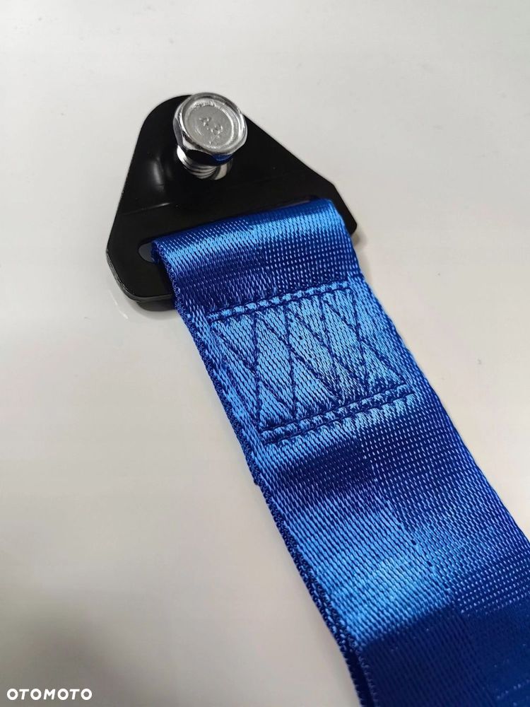Pas Holowniczy tow strap OMP czarny BLUE niebieski - 5