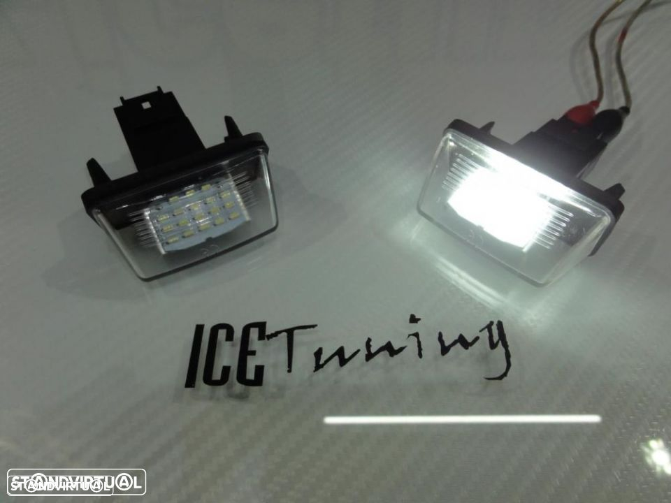 Suporte De Lâmpada De Matrícula Com Led Branco Para Peugeot 206, 206+, 207, 407, 406, 306, 307, 308, Partner B9/M49/M59 3/5-drs, 406 4/5-drs, 407 4/5-drs, 5008 5-drs MPV, Citroen C3, C3 Picasso, C4 Picasso, C5 Ⅱ, C6, Berlingo, SAXO, XSARA, XSARA Ⅱ, XSARA Picasso. - 10