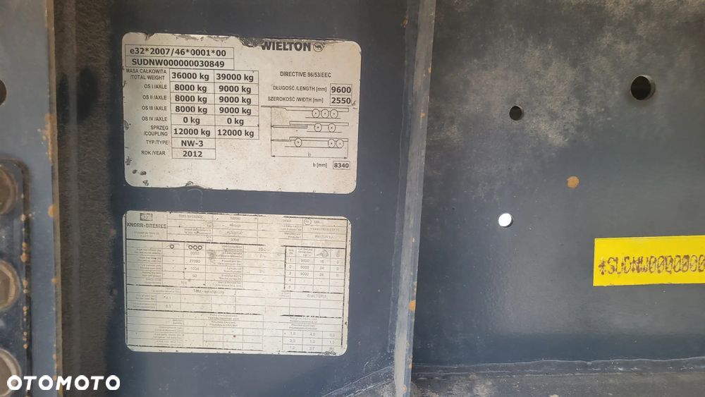 Wielton NW-3, 33m3, 51900 zł  netto,  Pierwszy właściciel, oś SAF tarcza - 14