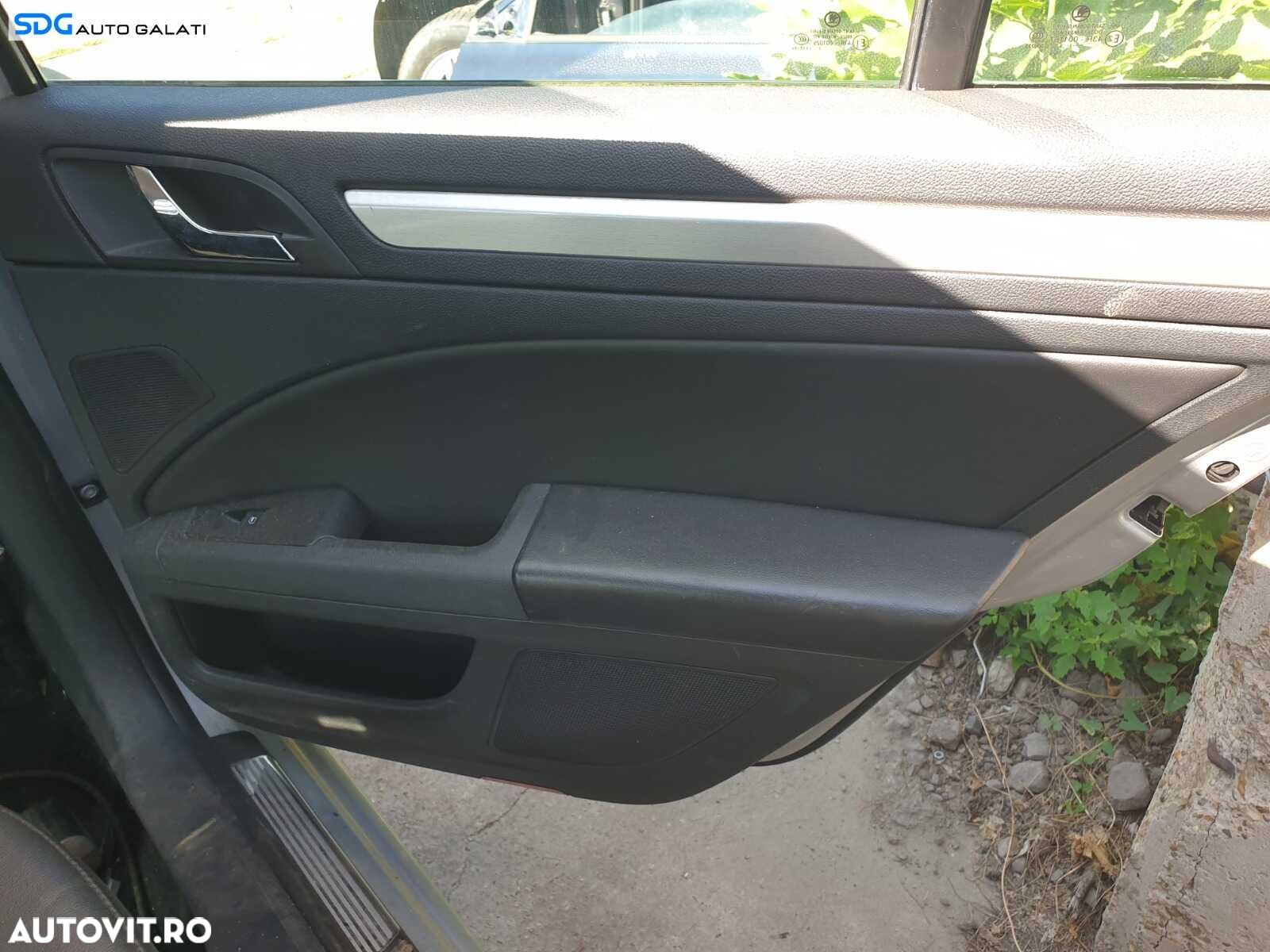 Panou Tapiterie Fata Interioara Piele Neagra de pe Usa Portiera Dreapta Spate Skoda Superb 2 Hatchback 2008 - 2015 [C4197] - 1