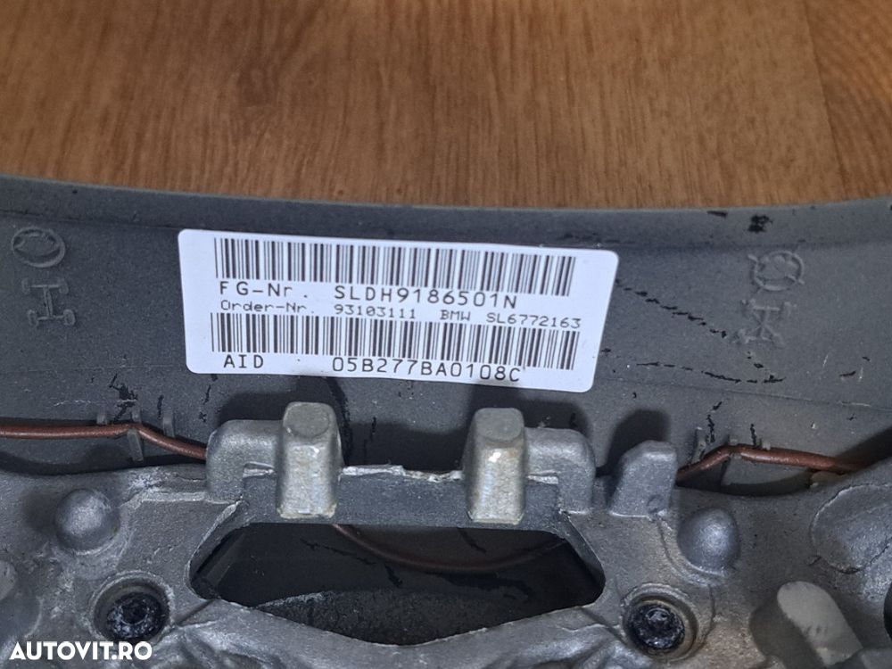 Volan multifunctional inteligent cu padele incalzire din piele bej Original BMW E65 E66 E67 32346761751 - 4