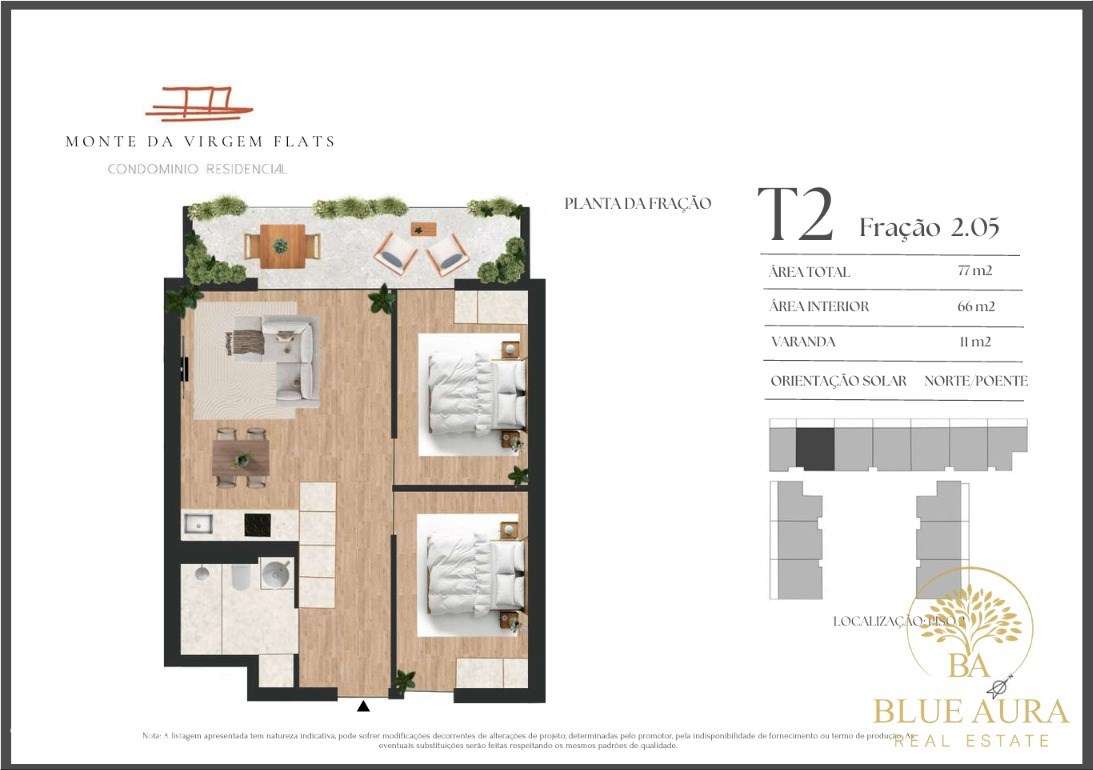 Apartamento T2 em Vila Nova de Gaia com Varanda - Grande imagem: 3/7