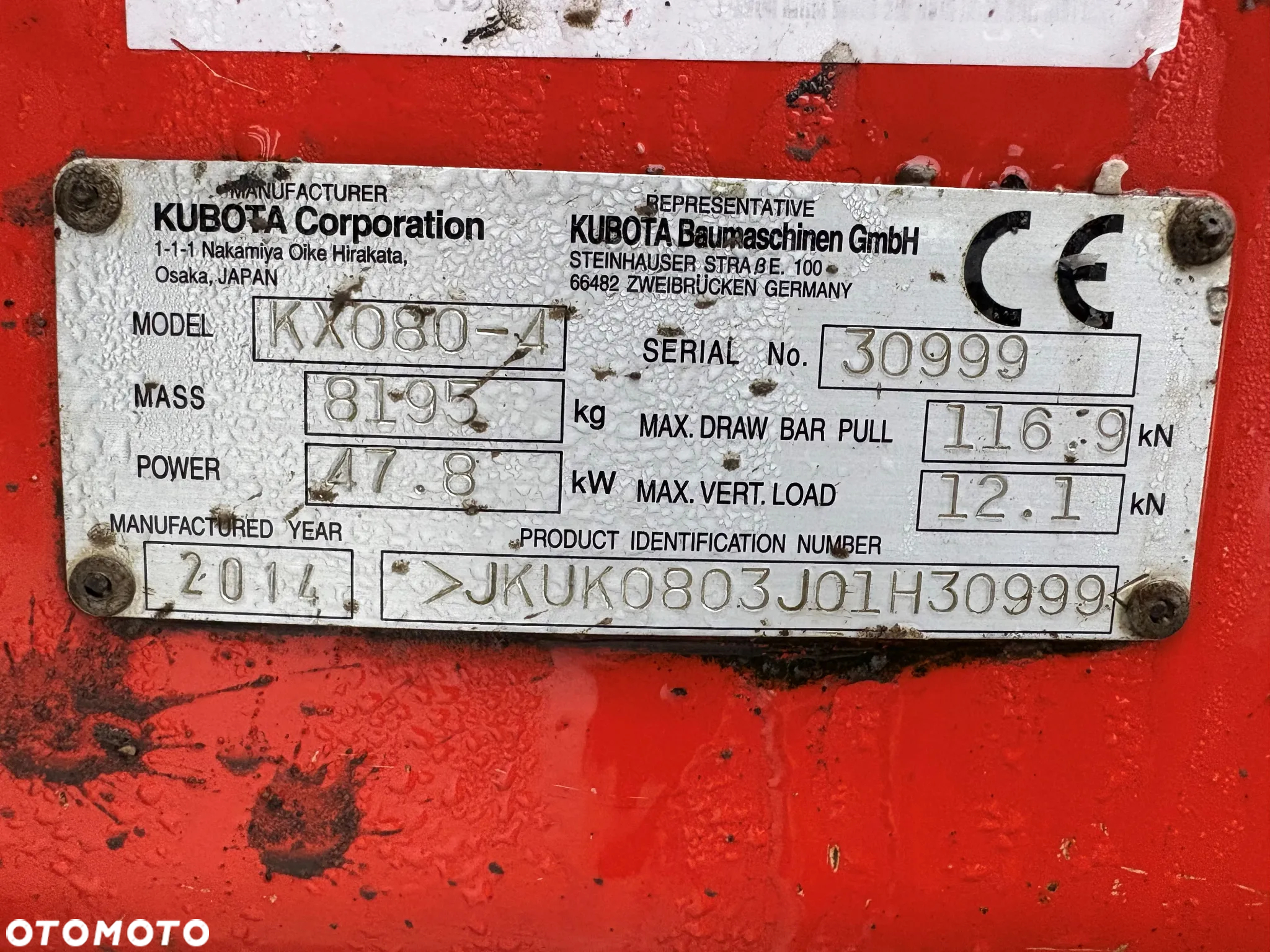 Kubota KX080-4 - 12
