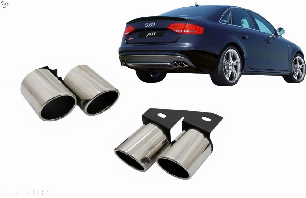 Ornamente Evacuare Audi A4 B8 B9 (2009-up) S4 Quad Design- livrare gratuita - 19