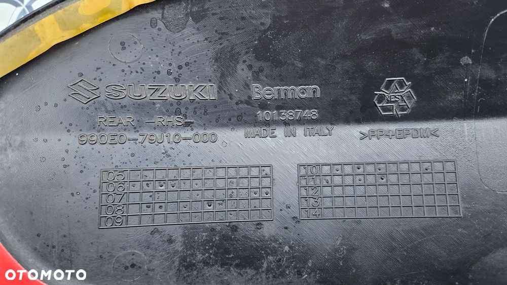 Suzuki SX4 SX 4 I 2006- Listwa prawa zderzaka tylnego Listwa tył prawy 990E0-79J10-000 - 5