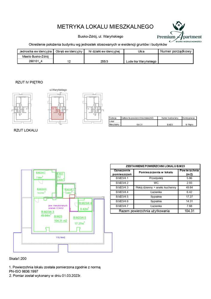 Penthouse 104,31 m2 | Nowa inwestycja Waryńskiego