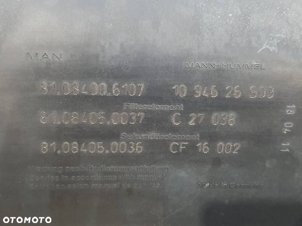 OBUDOWA FILTRA POWIETRZA MAN TGX I TGS 81084006107 - 2