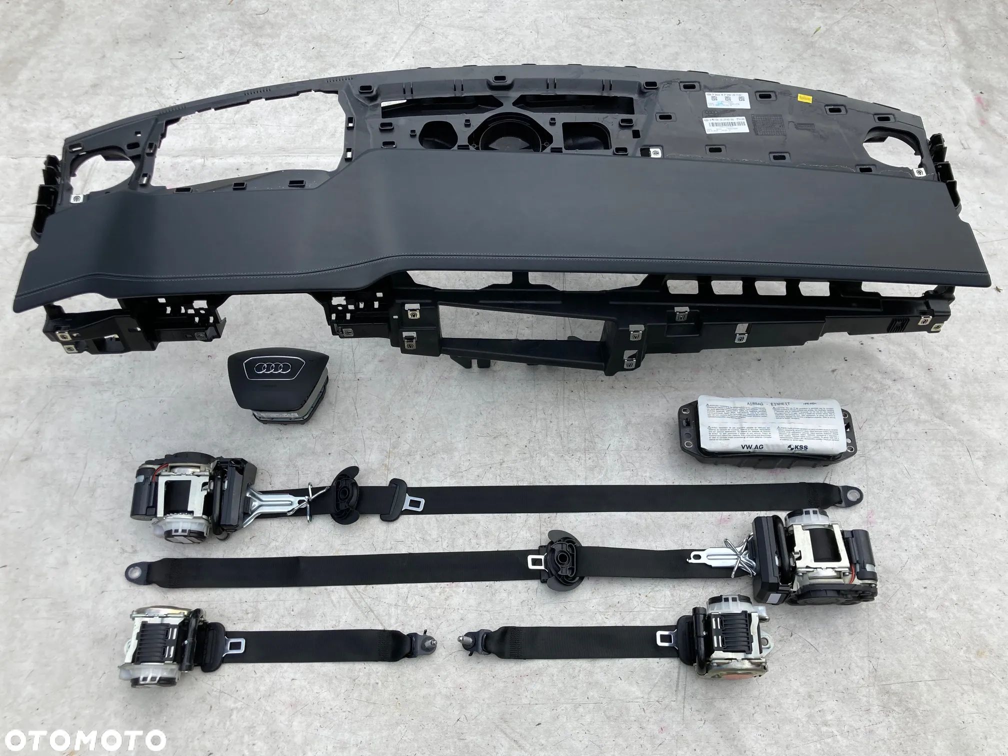 AUDI A6 S6 RS6 C8 A7 S7 RS7 4K DESKA Head Up KONSOLA KOKPIT PULPIT PÓŁKA PARAPET PODUSZKI POWIETRZNE AIRBAG KIEROWCY PASAŻERA  PASY PAS BEZPIECZEŃSTWA Oryginał SKÓRA Okazja - 1