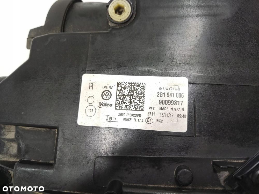 LAMPA PRAWA PRZÓD PRZEDNIA VOLKSWAGEN POLO VI 2G 2017-2021 2G1941006 EUROPA - 8