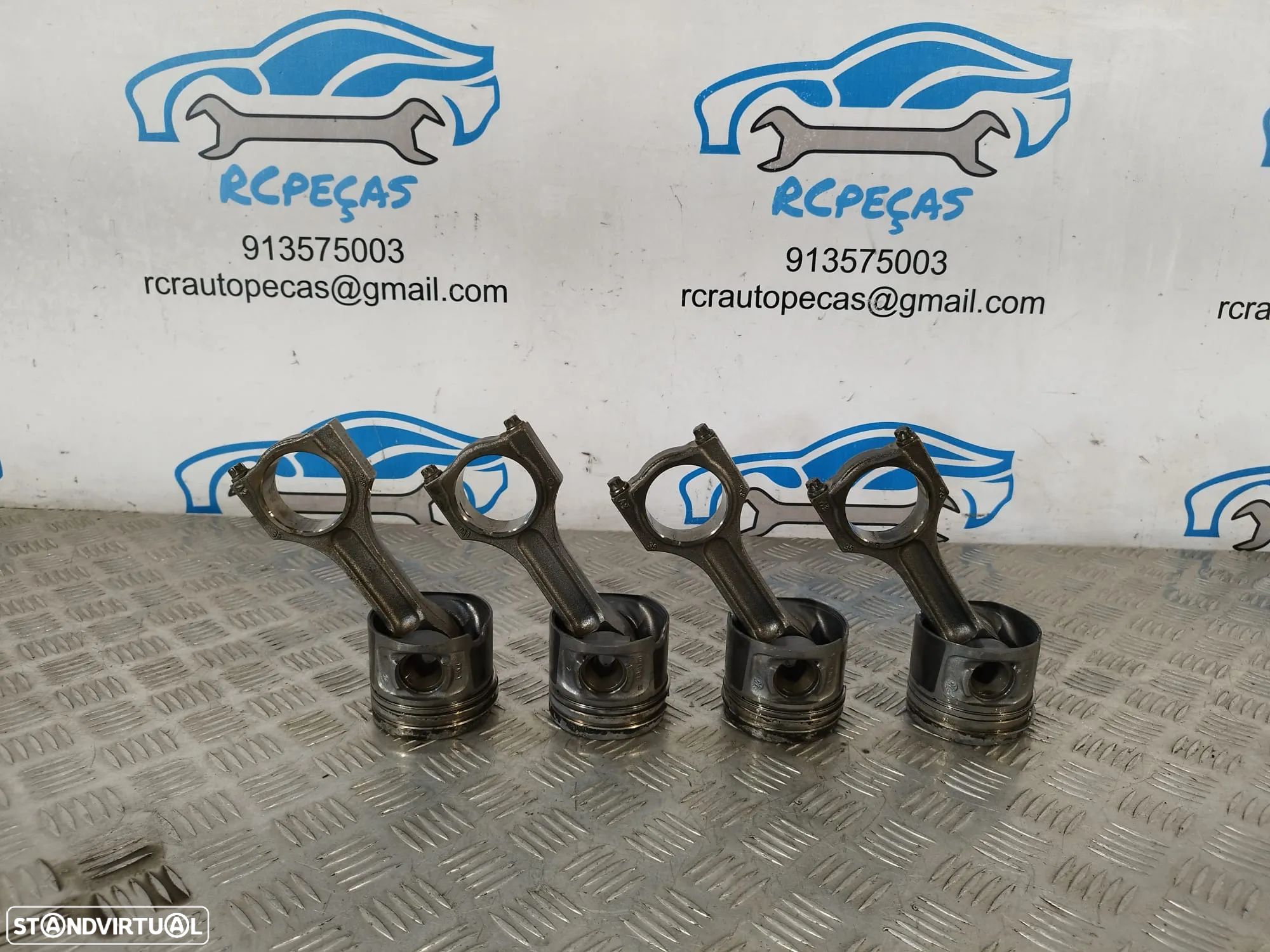 PISTÃO PISTÕES MOTOR BMW SERIE 1 E82 120D 16V 177CV N47D20C E81 E87 E88 SERIE 3 E90 E91 320D X1 E84 20D PISTON PISTONS BIELA BIELAS - 1