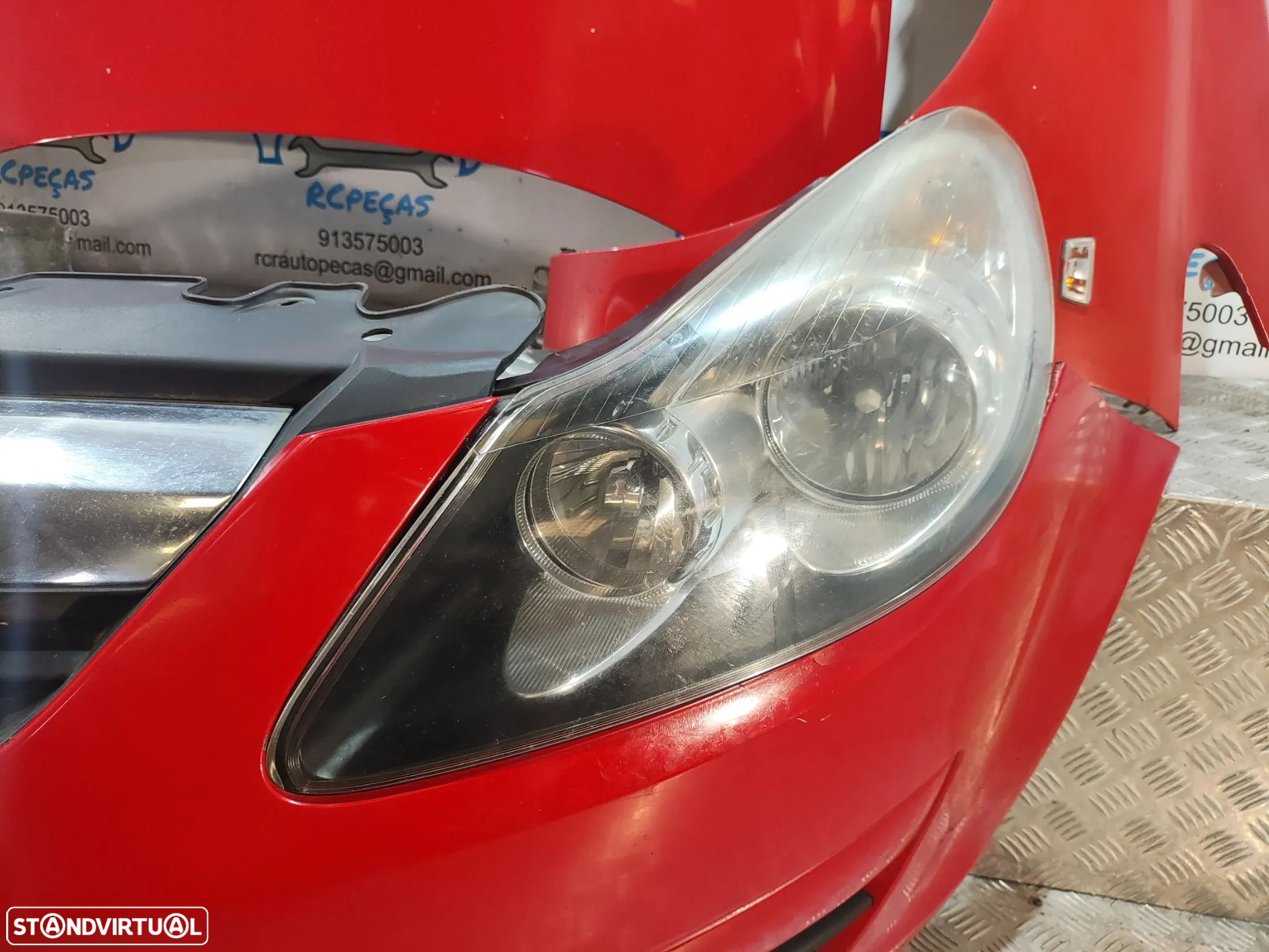 FRENTE COMPLETA OPEL CORSA D S07 CAPOT PARACHOQUES GUARDA-LAMAS OTICAS RADIADOR VENTILADOR FRENTE FIBRA REFORÇO - 5