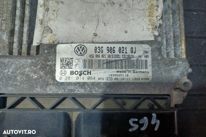 Calculator motor ECU 03G906021QJ 0281014064 - 1.9 BLS 03G906021QJ 028 - 3