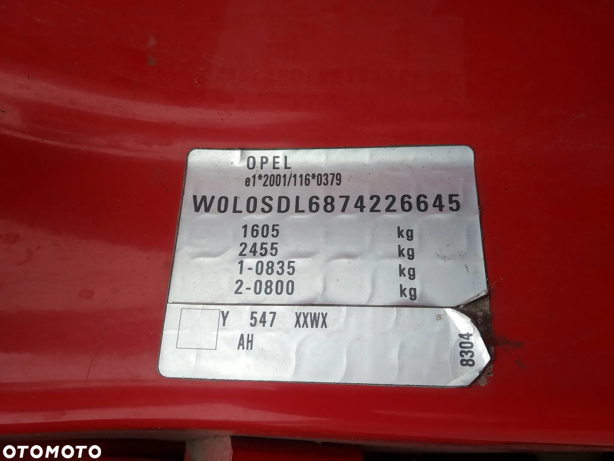OPEL CORSA D 06 - 11 1.2 Z12XEP DRZWI PRZÓD TYL LEWE PRAWE Y547 - 30