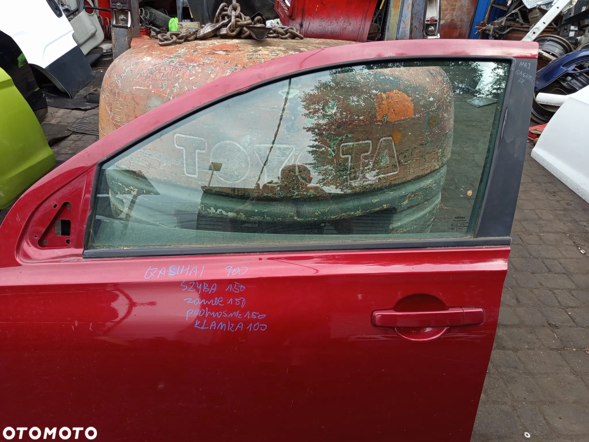 DRZWI LEWE TYLNE NISSAN QASHQAI 1 07-14 SZYBA ZAMEK PODNOŚNIK KLAMKA - 3