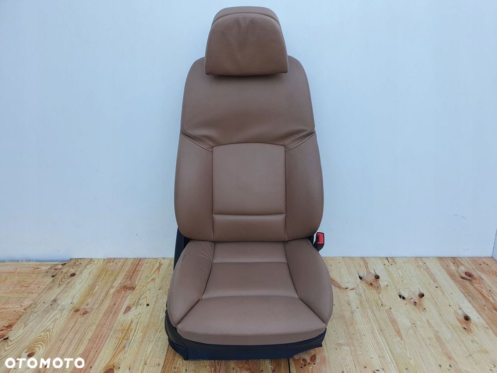 BMW F01 FOTEL FOTELE KOMPLET FOTELI DVD RUDE SKÓRY - 12