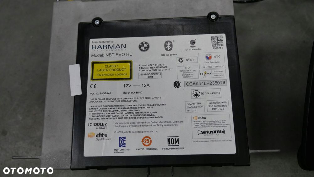 bmw g30 g31 radio nawigacja nbt komplet monitor idrive wiązka 8794112 - 2