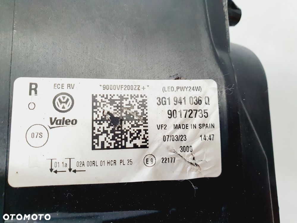 VW PASSAT B8 LIFT 3G1 19r+ LAMPA PRAWA PRZÓD ORYGINAŁ EU!!!  3G1941036Q - 9
