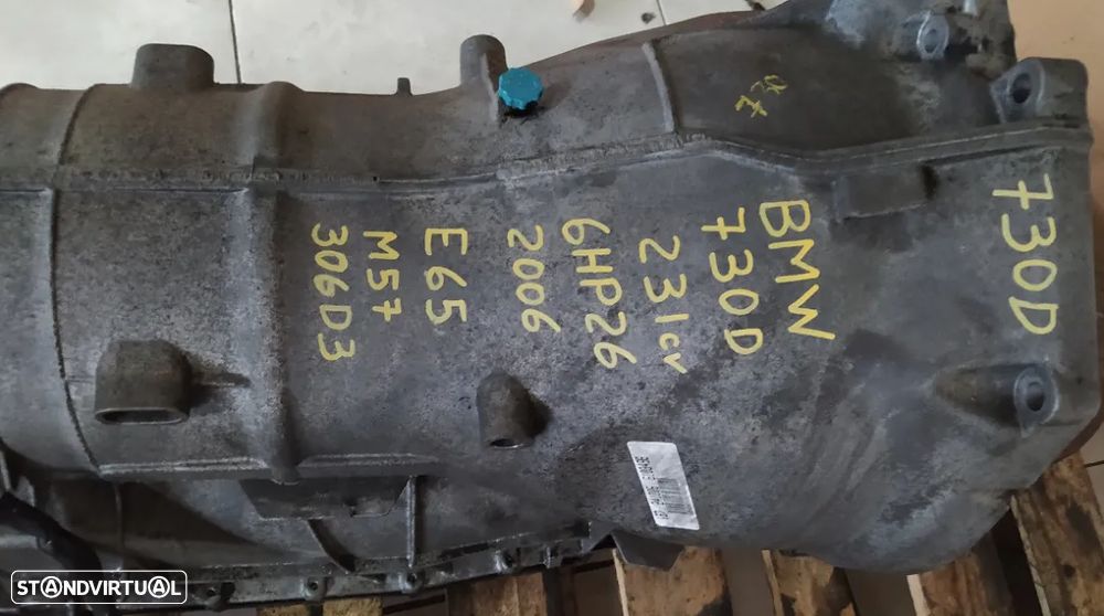 Motor Bmw 730D 231cv E65 M57 306D3 bloco aluminio caixa velocidades 6HP26 - 9