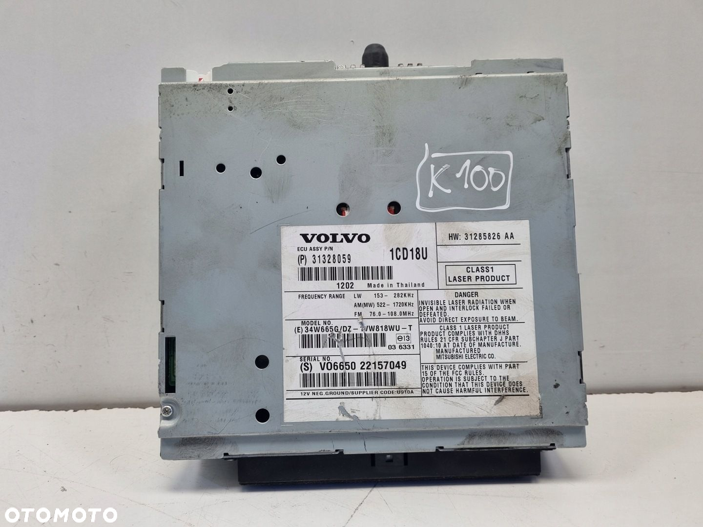 Volvo S40 II V50 RADIO CD radioodtwarzacz CZYTNIK PŁYT 31328059 - 4