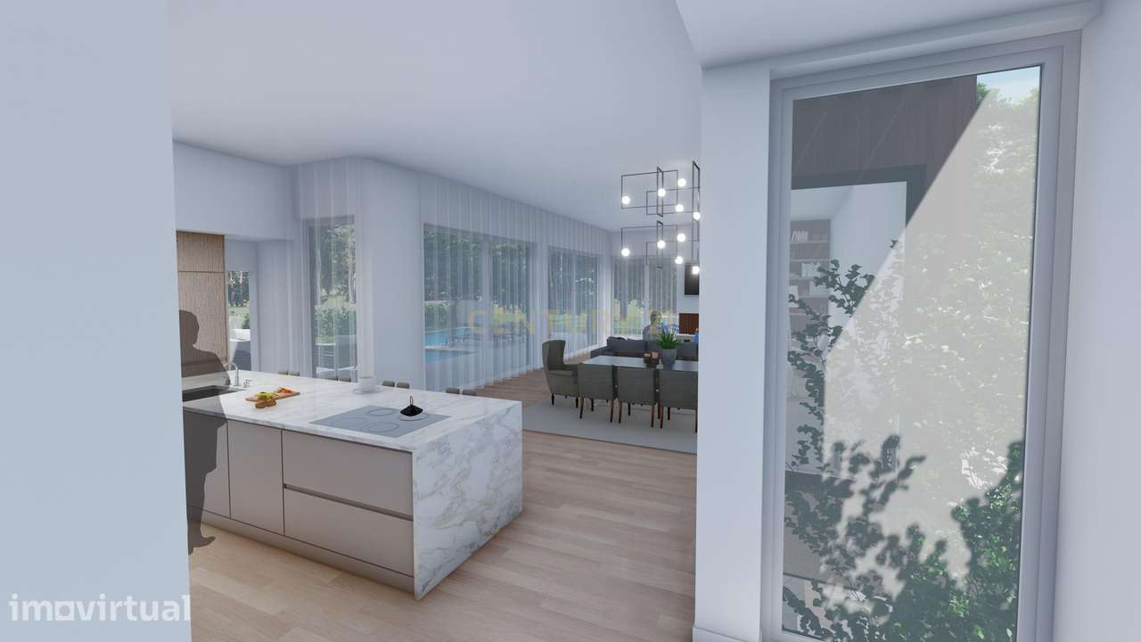 Moradia T5 Térrea de Luxo com Piscina e Garagem para 4 Viaturas - Amor - Grande imagem: 4/12