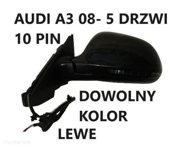 LUSTERKO AUDI A1 A2 A3 A4 A6 Q5 Q7 LEWE, PRAWE DOWOLNY KOLOR - 3