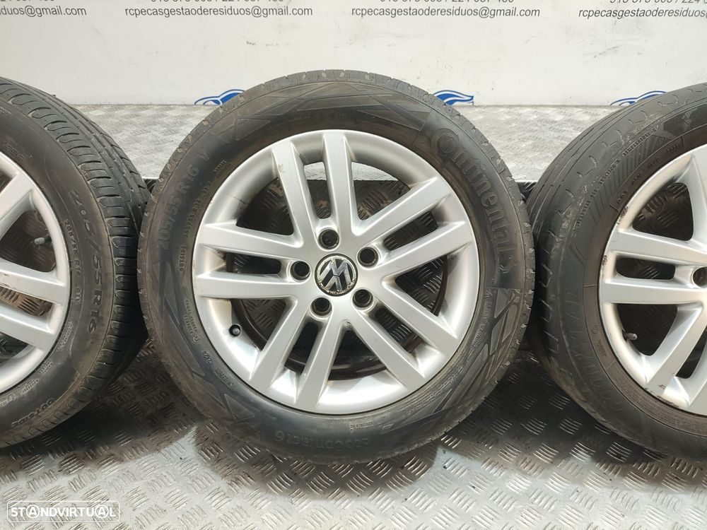 Conjunto de jantes 17 Cleveland Borbet Volkswagen Touran 1T3 2° Facelift 2010 a 2015 6,5J ET50 5x112 Original - 22