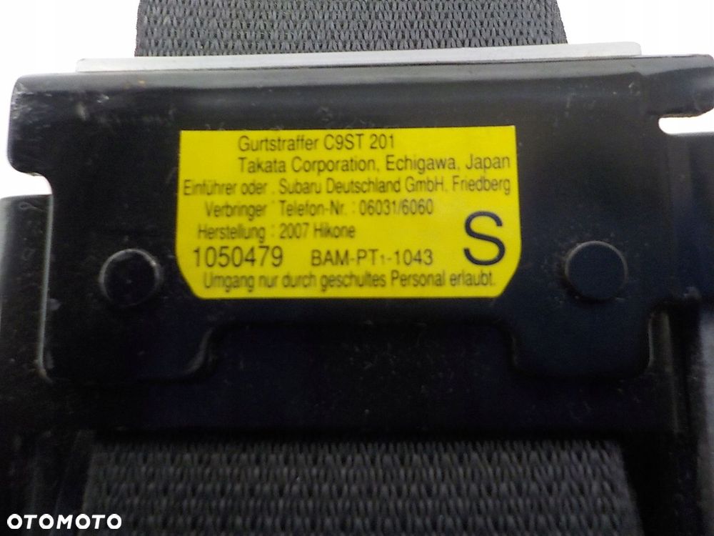 SUBARU IMPREZA III GH PAS BEZPIECZEŃSTWA NAPINACZ PRAWY PRZÓD PASAŻERA - 12