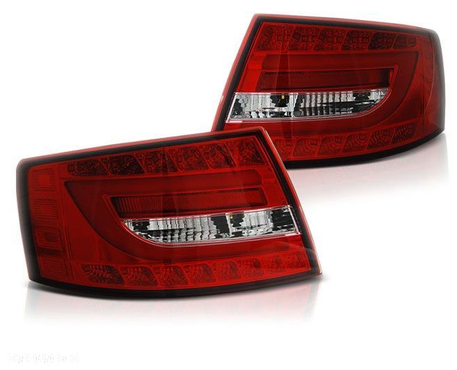 LAMPY TYLNE DO AUDI A6 C6 4F SEDAN OD 2004 DO 2008 Roku LED BAR RED 7 PIN ! - 2