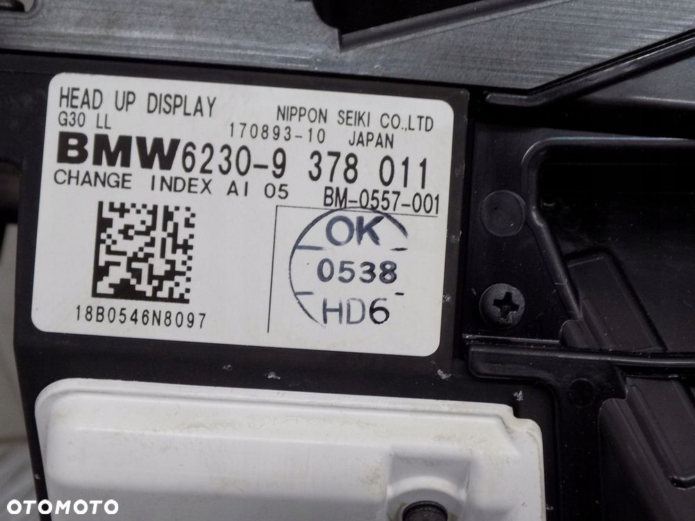 BMW G30 G31 WYŚWIETLACZ HEAD UP HUD 9378011 - 6