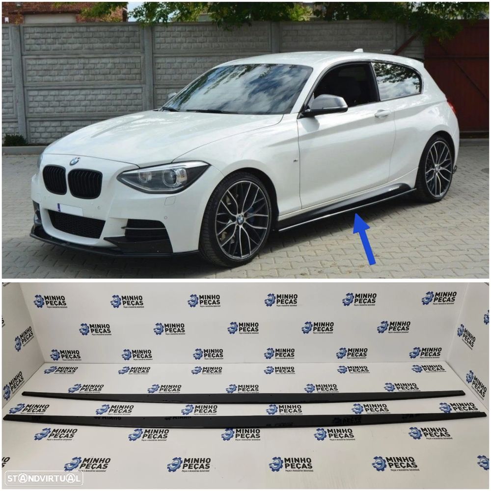 Lâminas de Embaladeiras BMW Serie 1 (F20/F21) Pack M Preto Brilho - 1