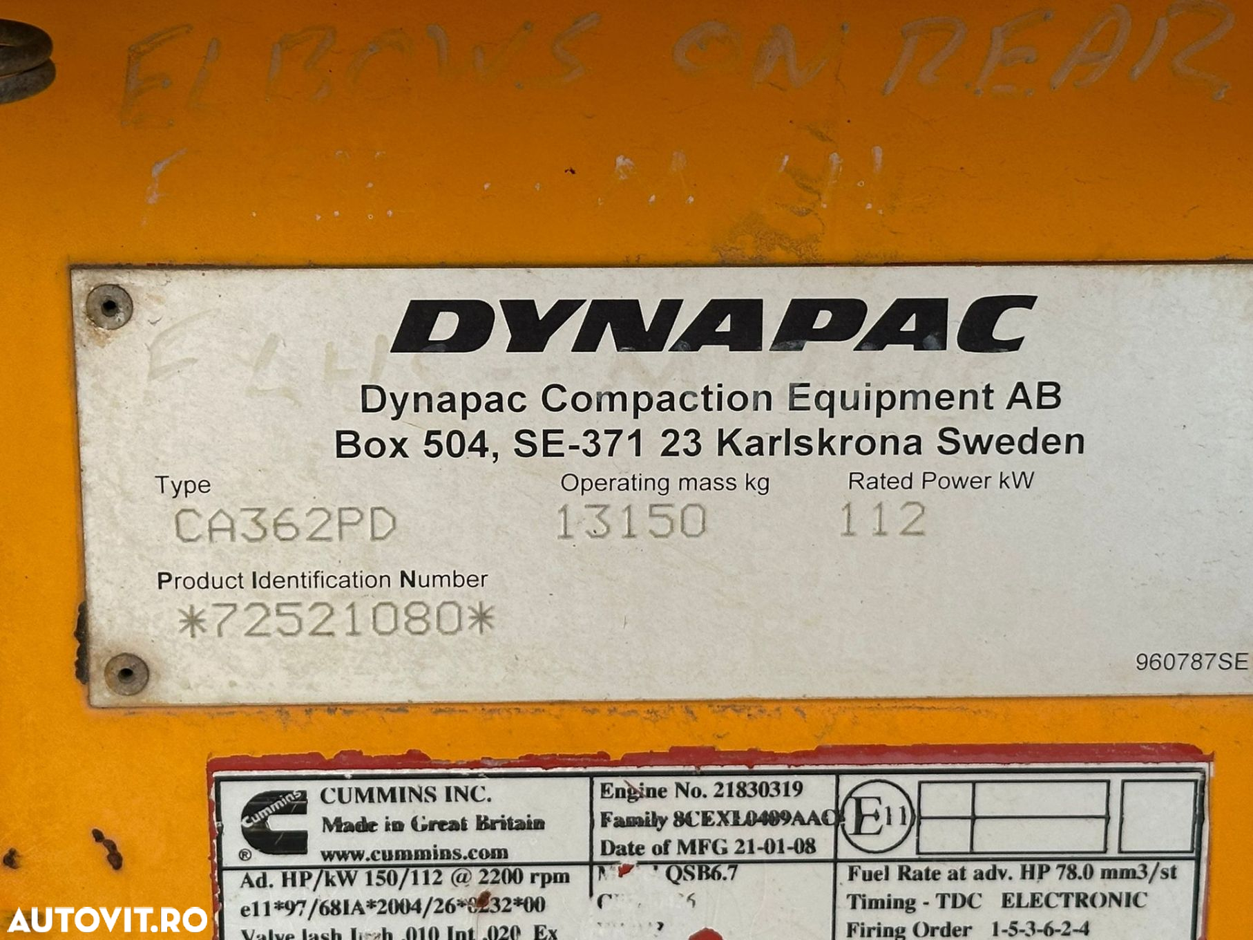 Dynapac CA362PD Cilindru Compactor - 5