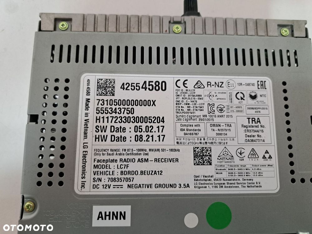 OPEL ADAM / CORSA E  RADIO SAMOCHODOWE 555343750 - 3