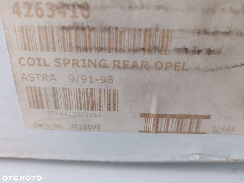 Sprężyny zawieszeni OPEL ASTRA TYŁ 426.3410 LESJOFORS  Para KOMPLET-oś - 6