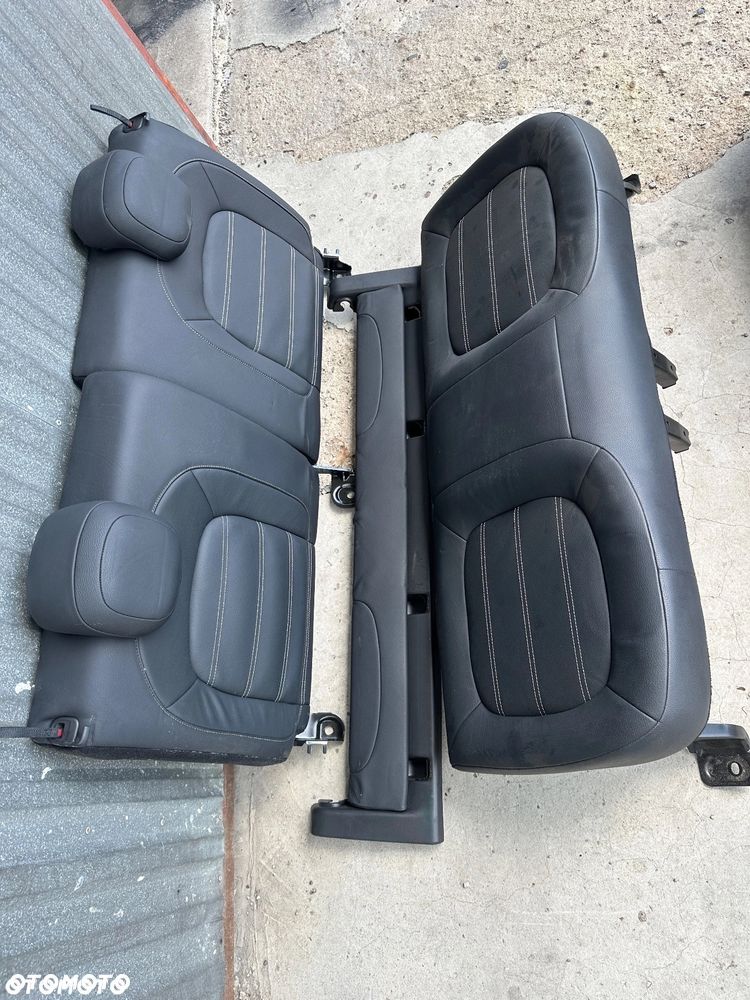 Smart 453 twingo 3 kanapa siedzisko fotel tył isofix skóra biała nić - 7