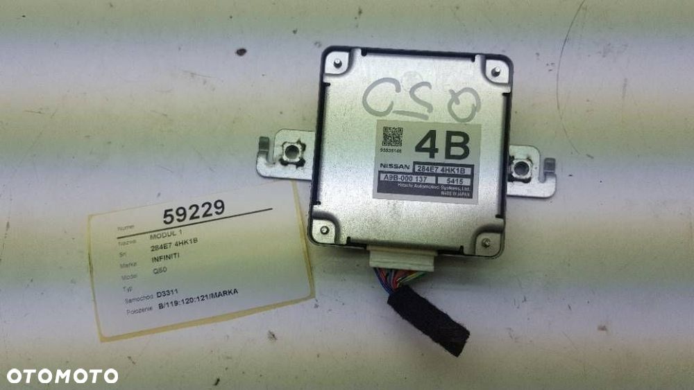 MODUŁ STEROWNIK INFINITI Q50 2.2 D 4B 284E7 4HK1B - 2
