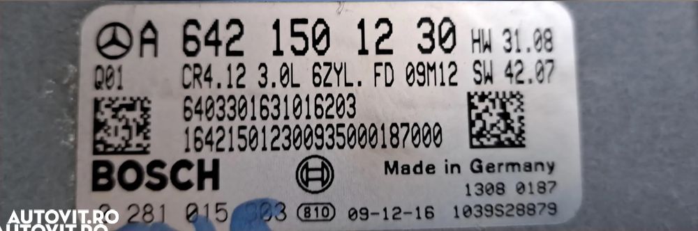 SAM modul calculator motor ecu mercedes CLS W219 C219 diesel 300cdi 350cdi intre anii 2003-2011 cod motor OM642 V6 - 3