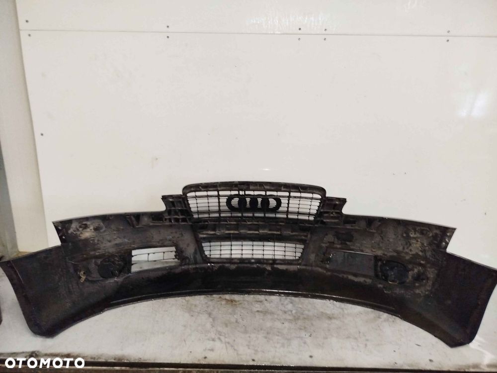 ^ ZDERZAK PRZÓD PRZEDNI AUDI A6 C6  LY9B CZARNY HALOGENY - 5