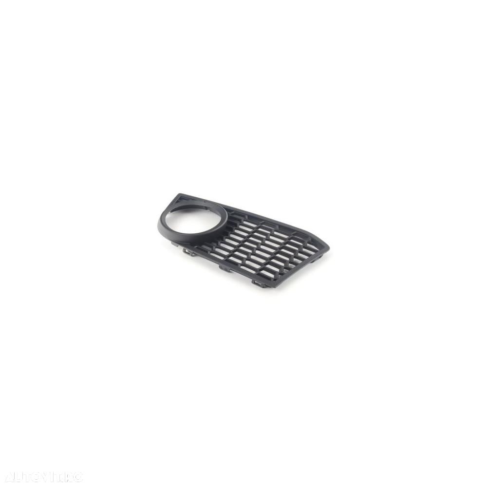 Grila bara fata Bmw Seria 5 (F10/F11), 12.2009-2017 pentru model M-Pack , partea Stanga, 51117906197, 20192711 cu locas pentru proiectoare - 1