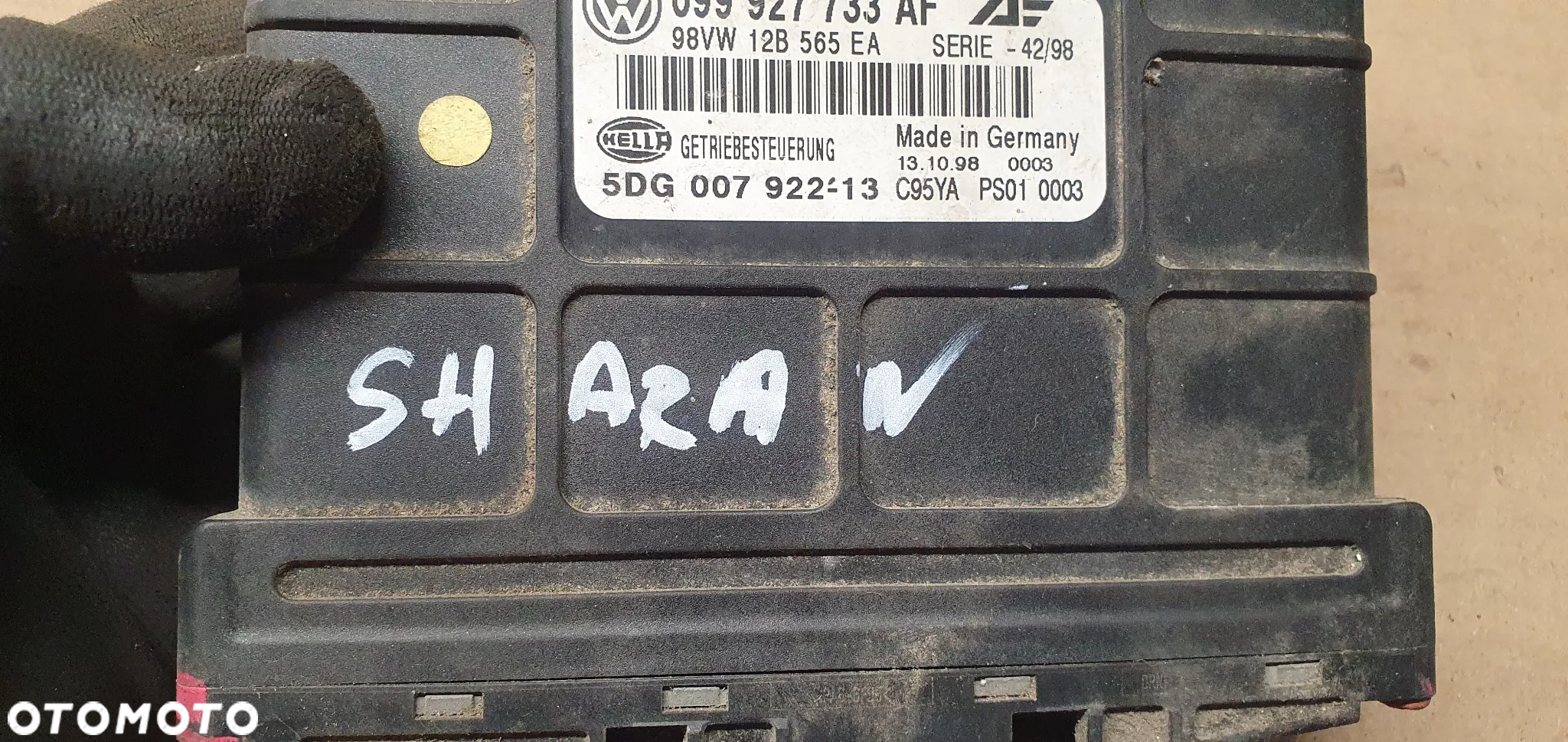 Moduł sterownik skrzyni biegów automat VW Sharan 2.8 VR6 099927733AF - 6