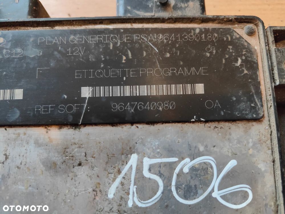 Sterownik silnika PSA Peugeot 9647640980 - 5
