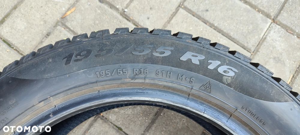 OPONY ZIMOWE 195/55R16 91H M+S PIRELLI WINTER CINTURATO (3720) 8mm KOMPLET 4 SZTUKI - 6