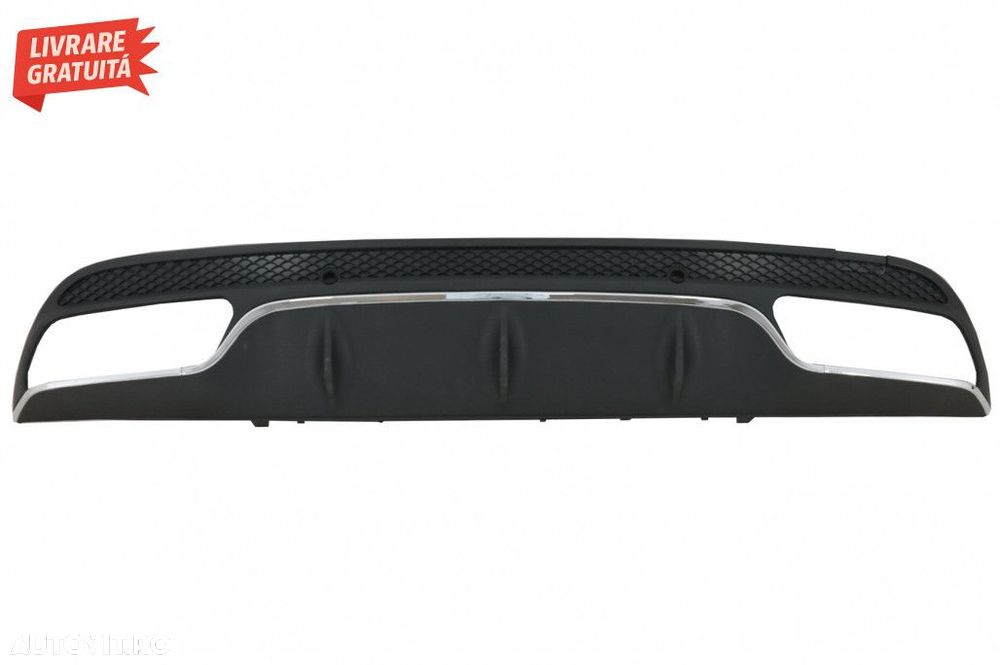 Difuzor Bara Spate cu Ornamente tobe Negre Mercedes C-Class W205 S205 - 2