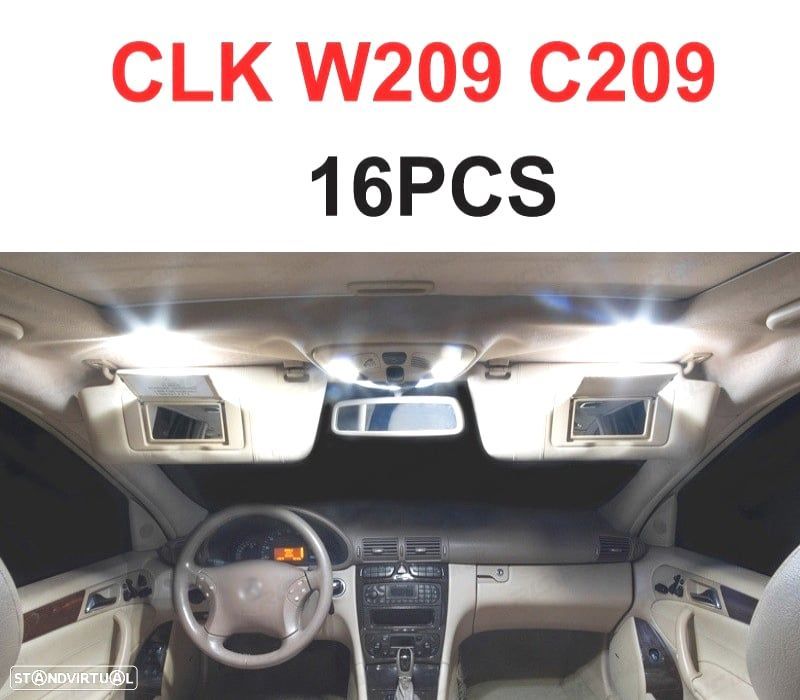 KIT COMPLETO DE 26 LÂMPADAS LED INTERIOR MERCEDES CLASE S W221 S250 S280 S300 S320 S350 S400 S420 S - 4