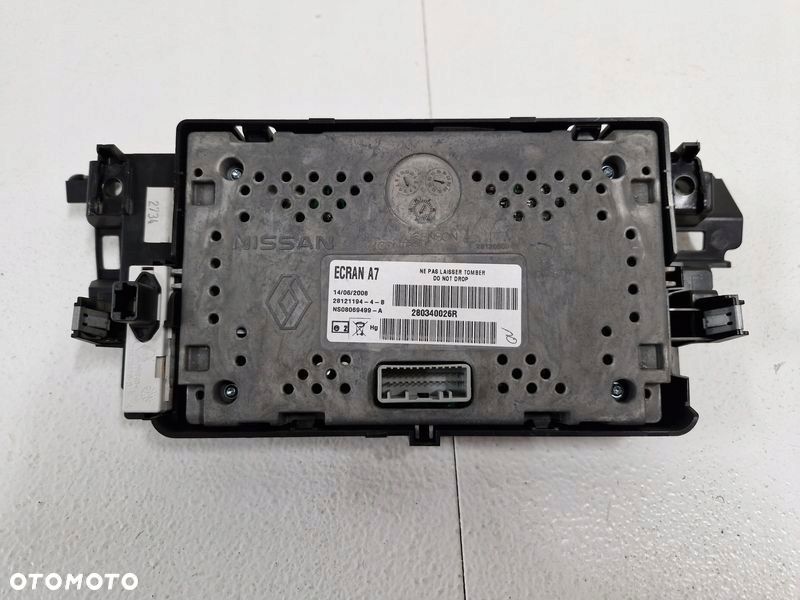 RENAULT LAGUNA 3 III WYŚWIETLACZ EKRAN MONITOR 280340026R - 7
