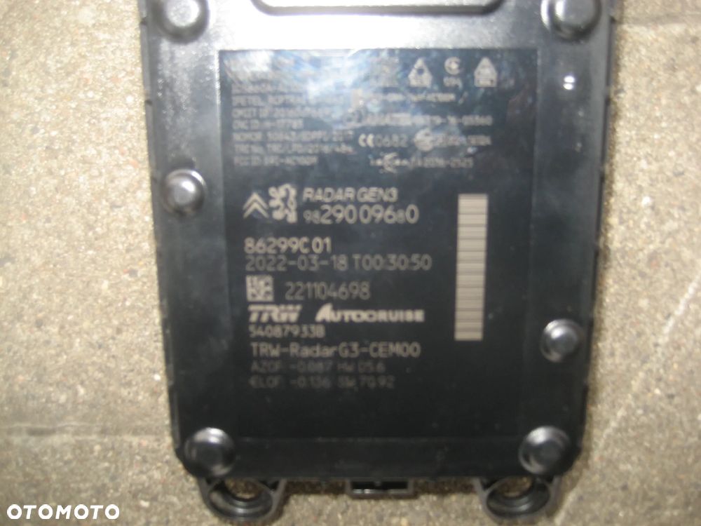 opel grandland x peugeot radar gen3 przód 9829009680 - 3